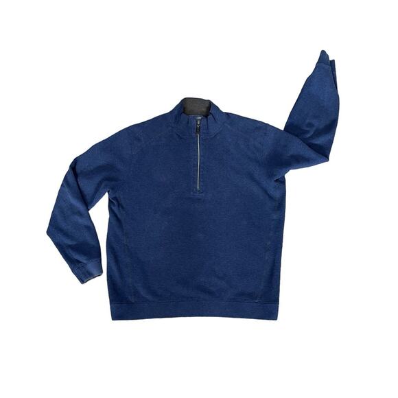 Tommy Bahama 1/4 Zip Reversible Pullover Blue Long Sleeve Sweater Men’s Large - Picture 4 of 16
